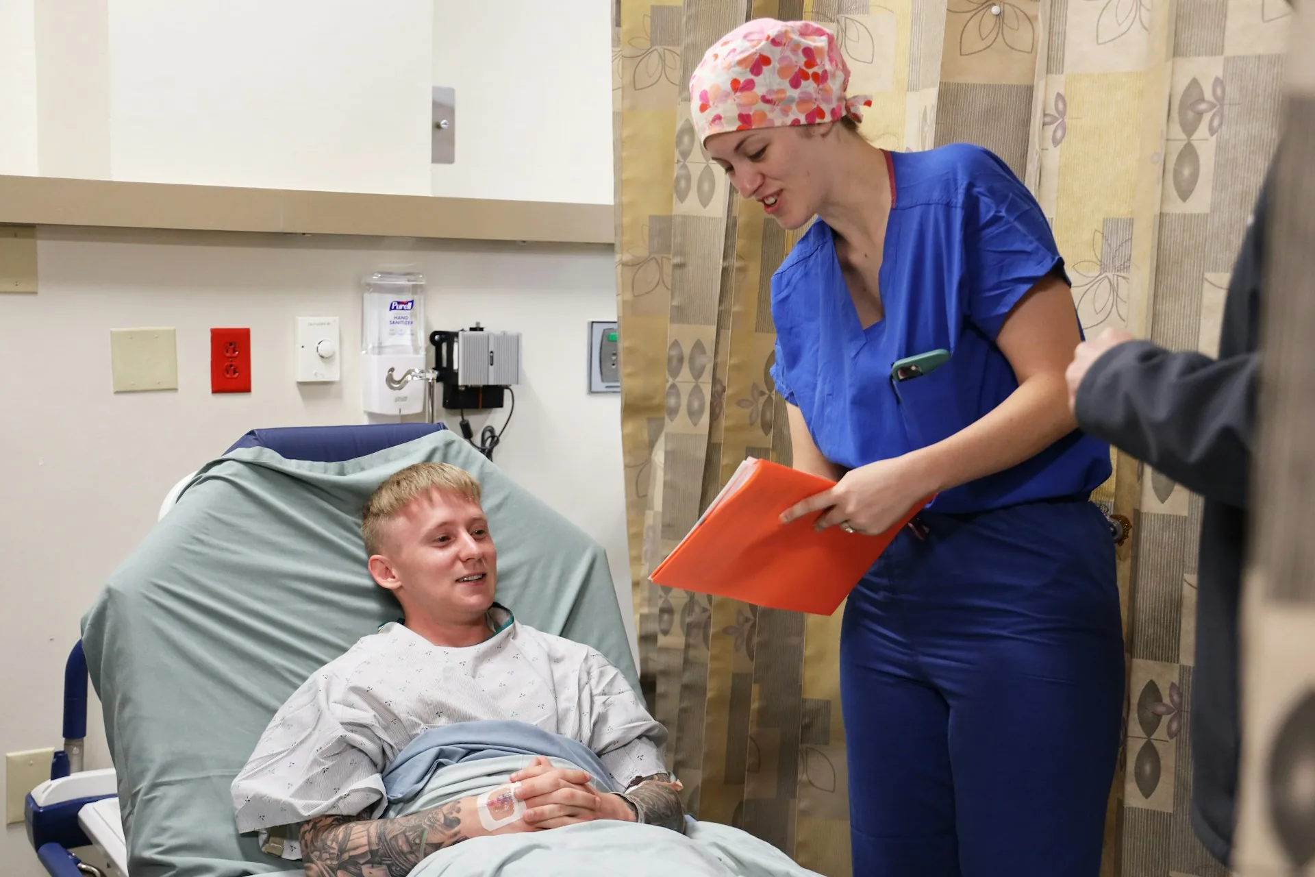 Support worker and participant